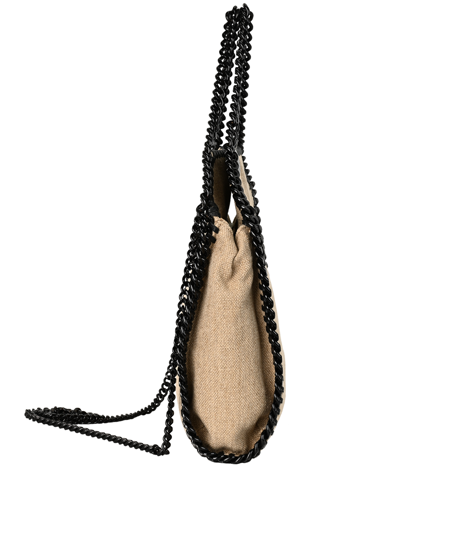 Tiny Falabella Tote, &pound;350, Handbags, Beige, Cotton/Linen, Side view